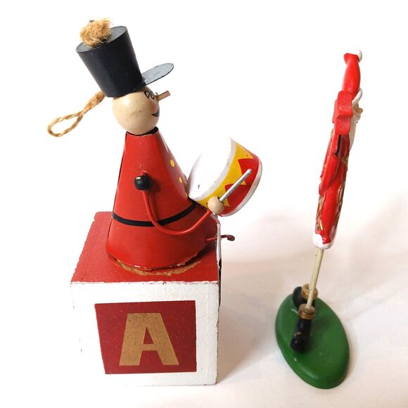 Metal & Wood Dangling Christmas Ornaments 4-PCS Bundle Holiday Tree Decorations - Picture 10 of 10